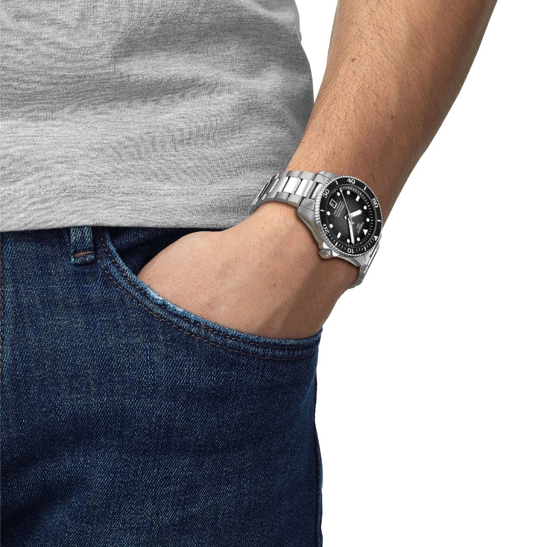 Montre Tissot Seastar 1000 Powermatic 80 automatique en acier inoxydable 40 mm T120.807.11.051.00