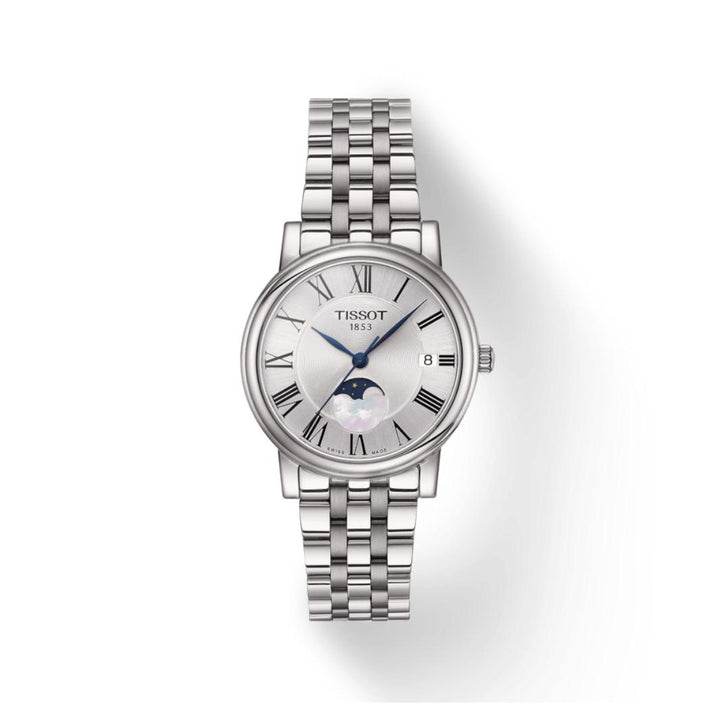 Tissot Carson Premium Lady Moonphase quartz watch in 32 mm stainless steel T122.223.11.033.00