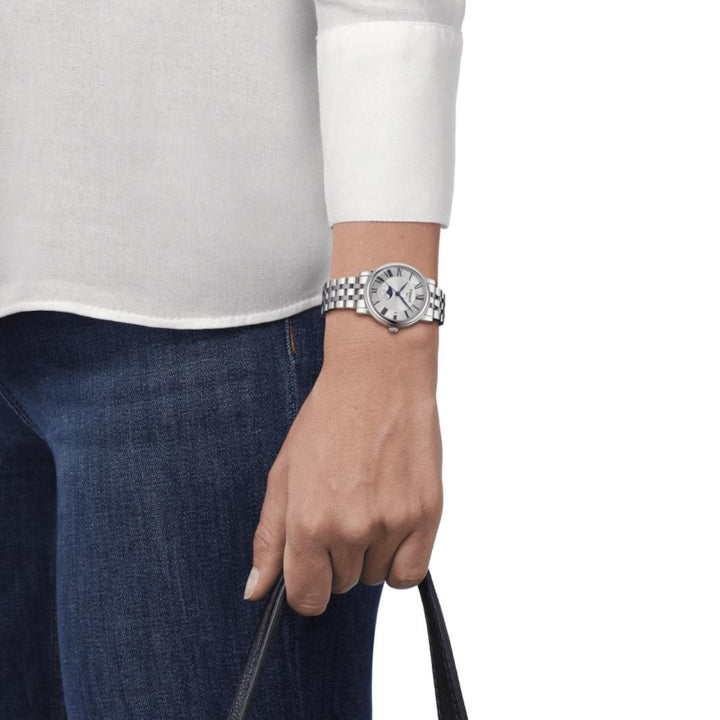 Tissot Carson Premium Lady Moonphase quartz watch in 32 mm stainless steel T122.223.11.033.00