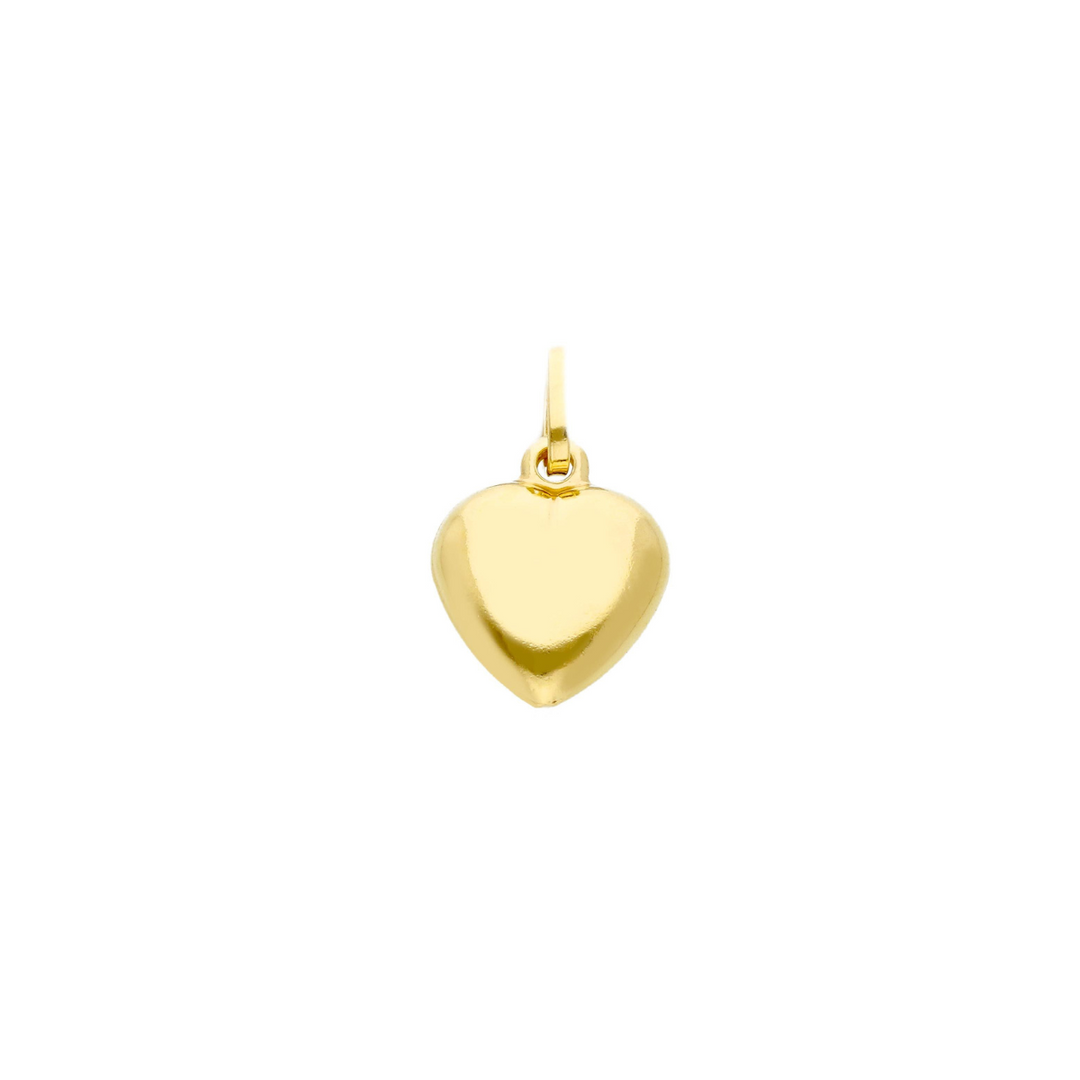 Pendentif coeur en or jaune 18K