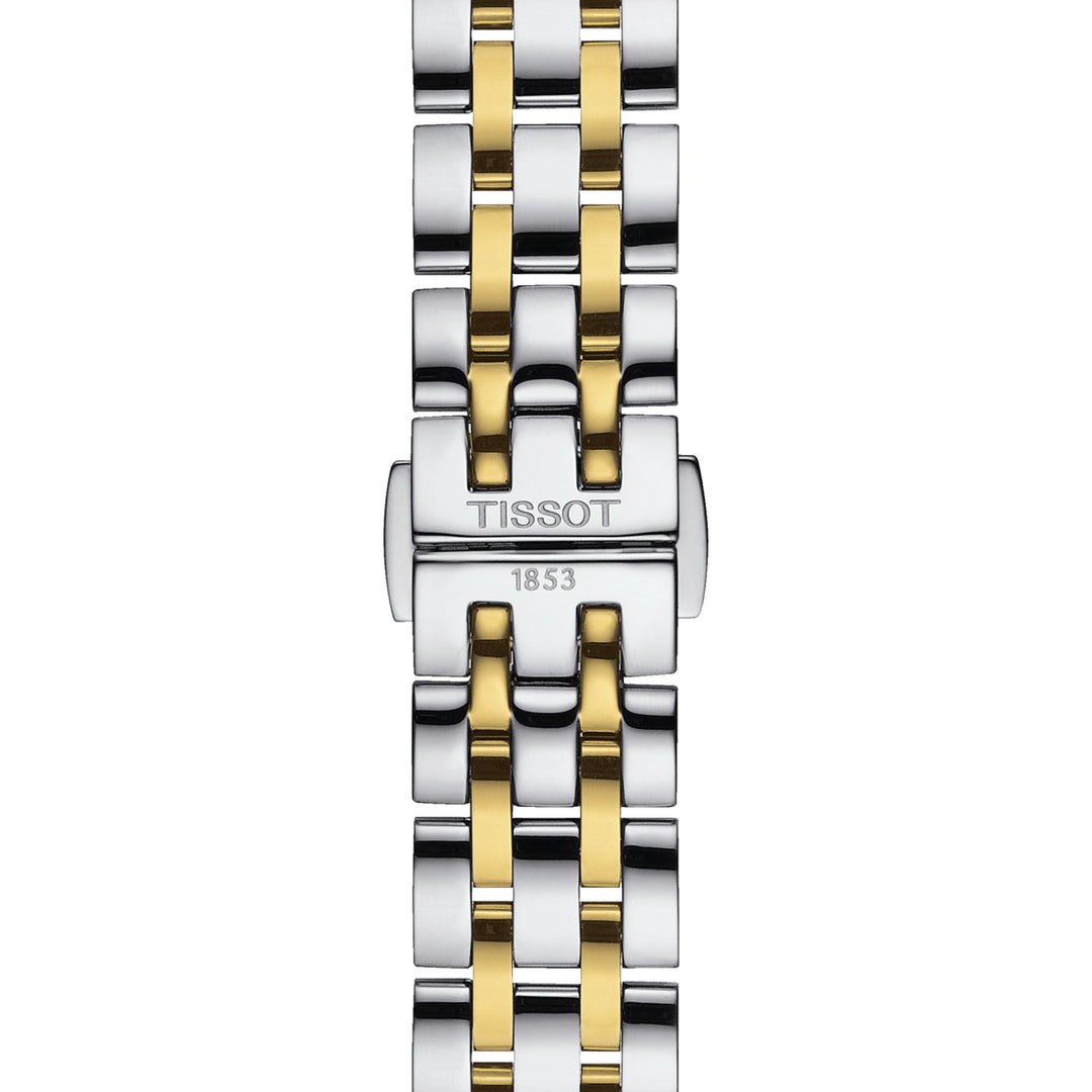 Montre Tissot Classic Dream Lady quartz en acier inoxydable bi-ton revêtement PVD or jaune 28 mm T129.210.22.031.00