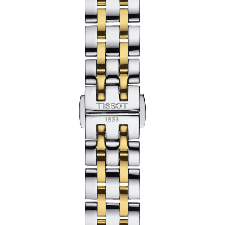 Montre Tissot Classic Dream Lady quartz en acier inoxydable bi-ton revêtement PVD or jaune 28 mm T129.210.22.031.00