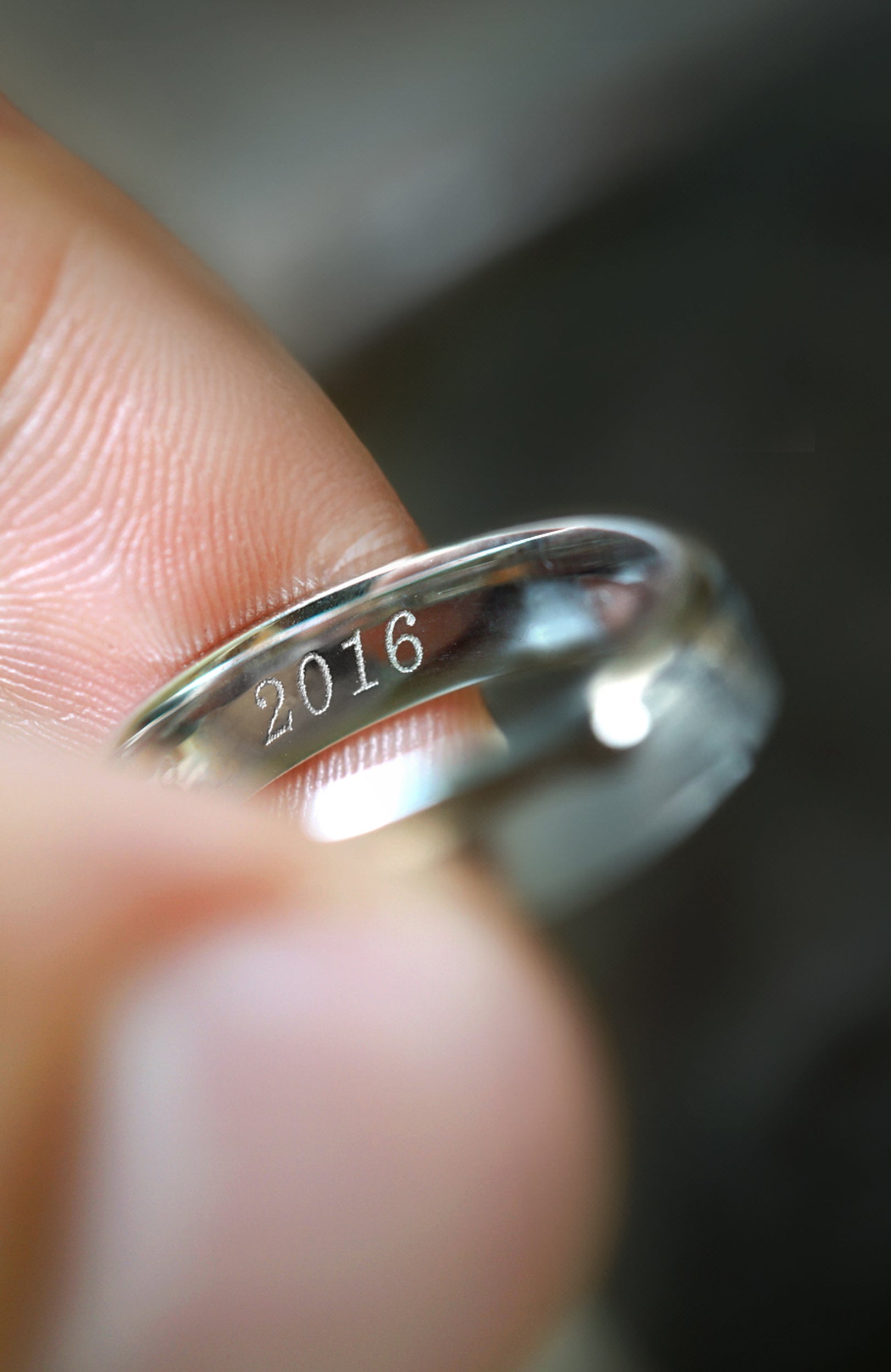 ring with 2016 engraved