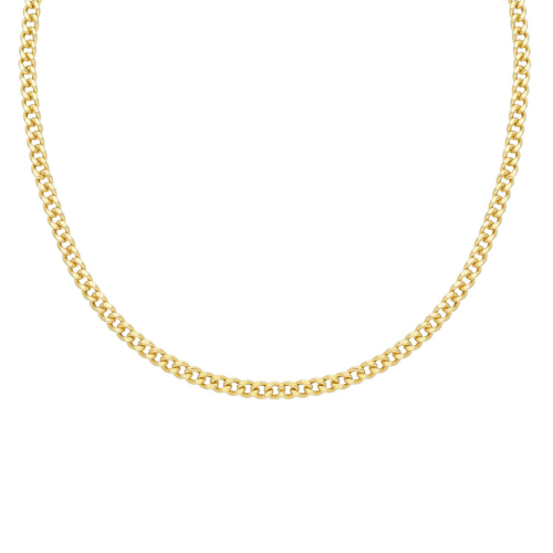 2.1 mm 18K yellow gold curb chain