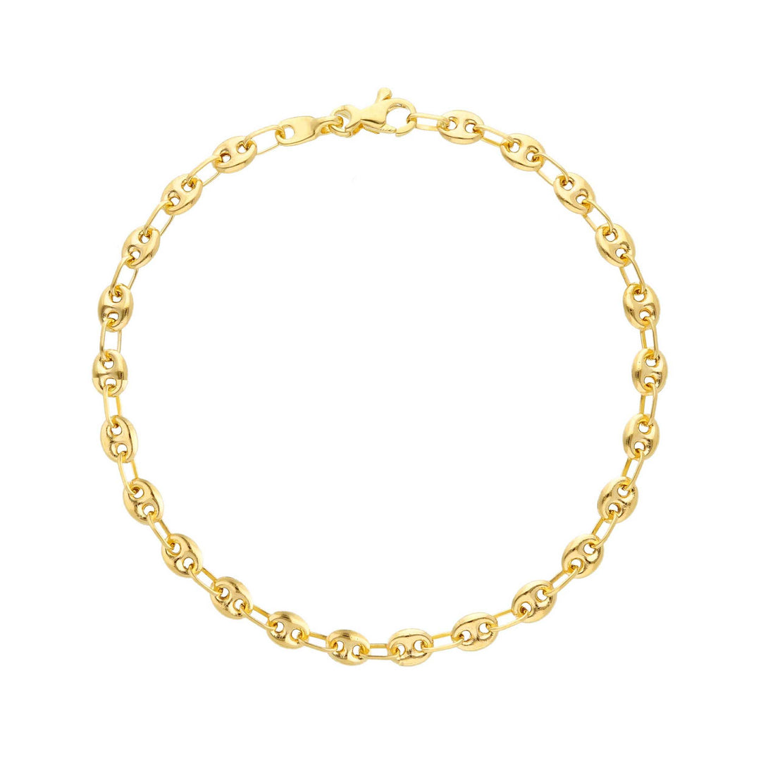 4 mm 18K yellow gold marina-style bracelet