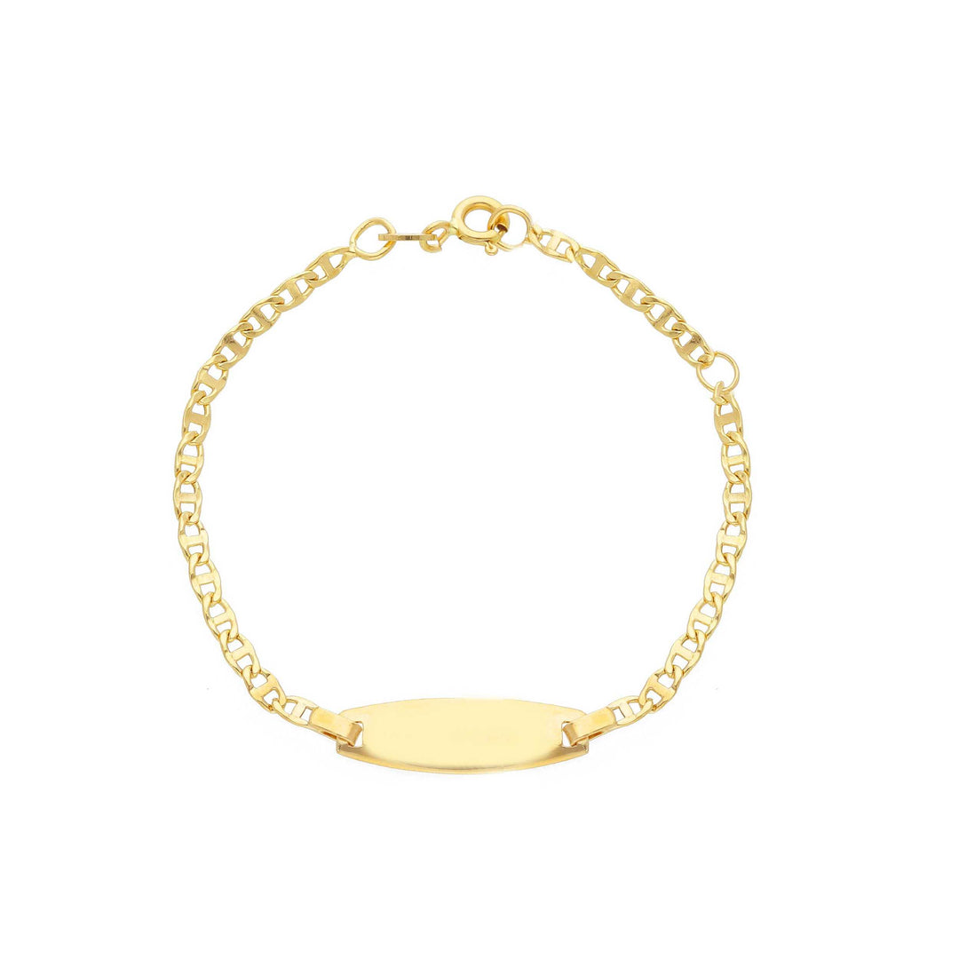18K yellow gold baby ID bracelet
