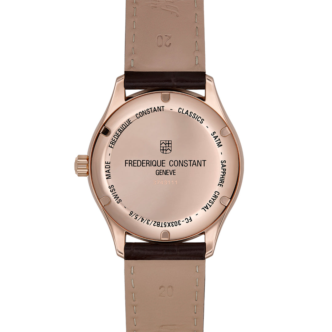 Montre Frédérique Constant Classics Index Automatic en acier ton or rose 40 mm FC-303MC5B4