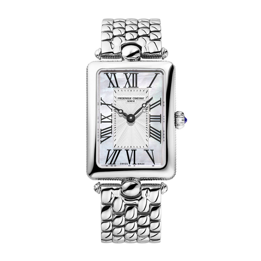 Frédérique Constant Classics Art Déco Carrée quartz watch in stainless steel 28mm x 20.7mm FC-200MPW2AC6B