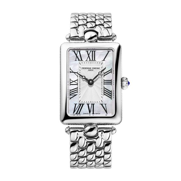 Frédérique Constant Classics Art Déco Carrée quartz watch in stainless steel 28mm x 20.7mm FC-200MPW2AC6B
