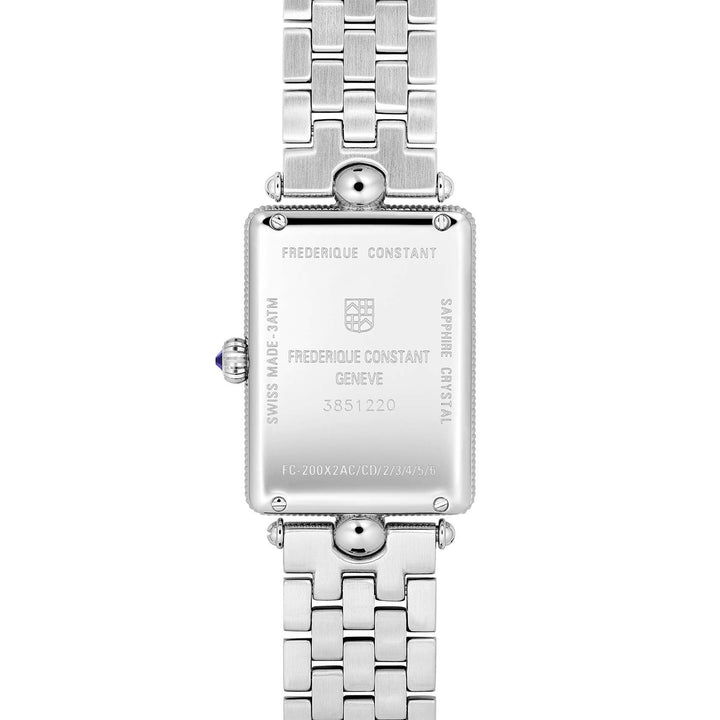 Frédérique Constant Classics Art Déco Carrée quartz watch in stainless steel 28mm x 20.7mm FC-200MPW2AC6B
