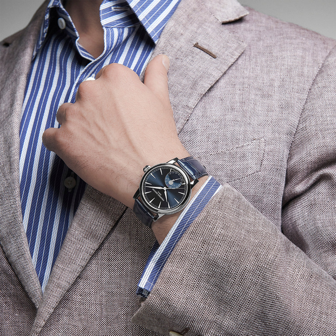 Montre Frédérique Constant Classic Moonphase Date Manufacture en acier 40 mm FC-716N3H6