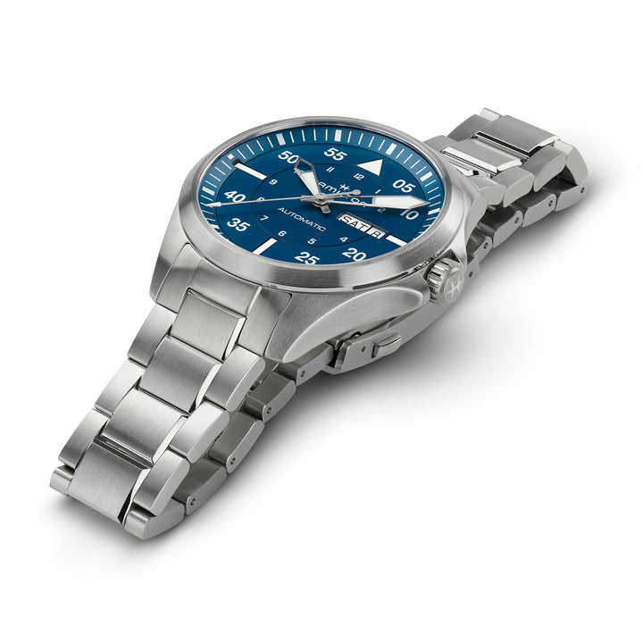 Hamilton Khaki Aviation Pilot Day Date Auto Stainless Steel 42 mm Watch H64635140