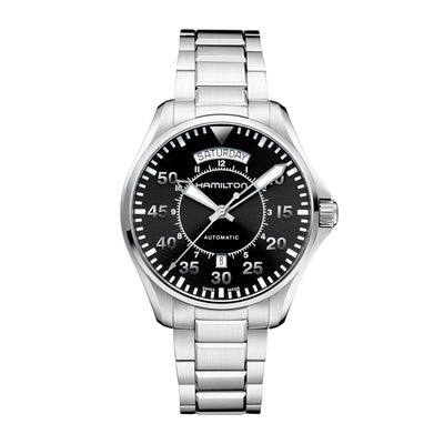 Montre Hamilton Khaki Aviation Pilot Day Date Auto en acier inoxydable 42 mm H64615135