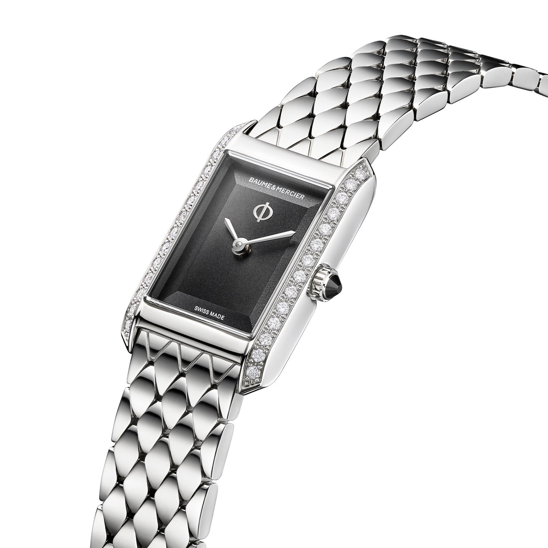 Baume & Mercier Hampton 10862 quartz watch in stainless steel, 28 x 17.75 mm M0A10862