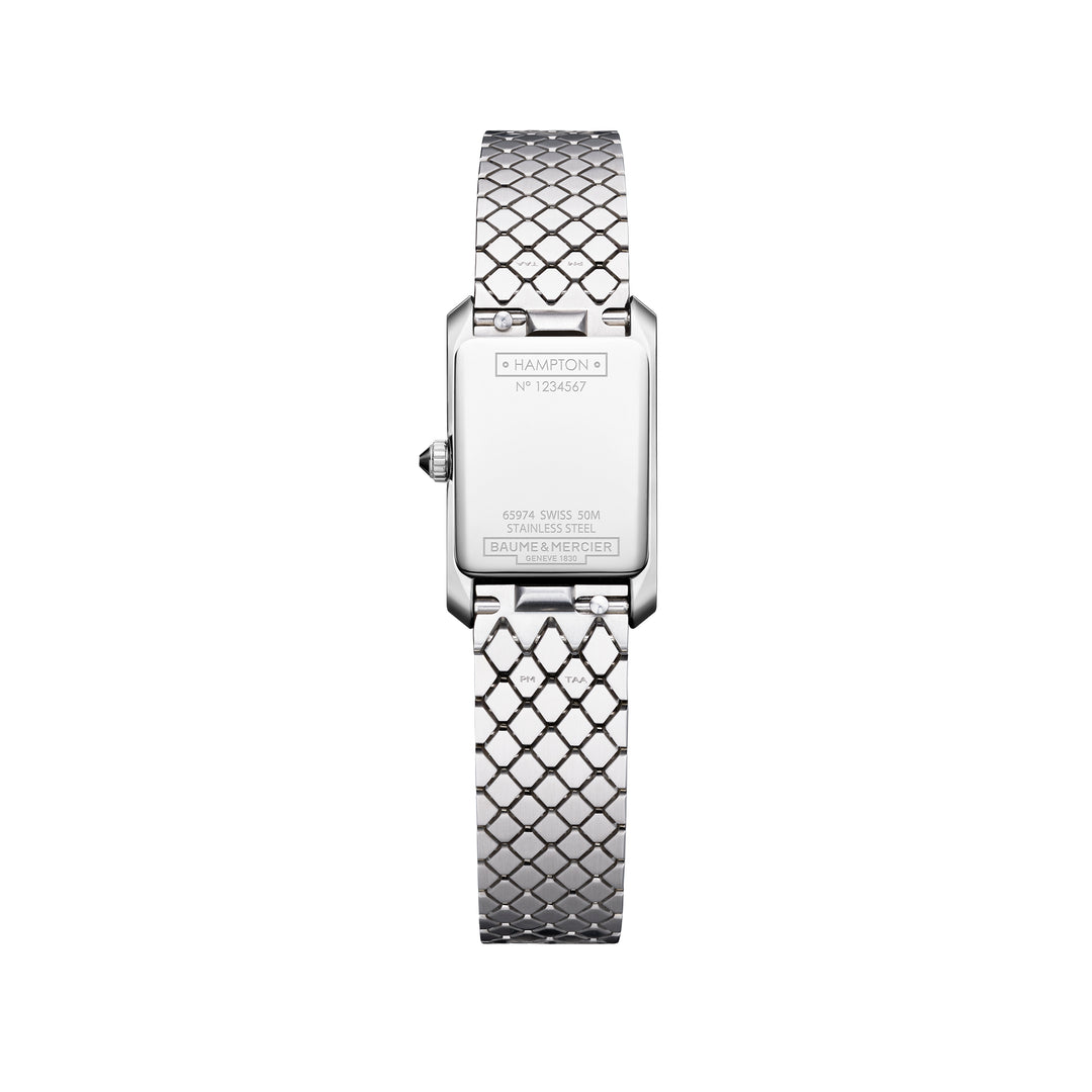 Baume & Mercier Hampton 10862 quartz watch in stainless steel, 28 x 17.75 mm M0A10862