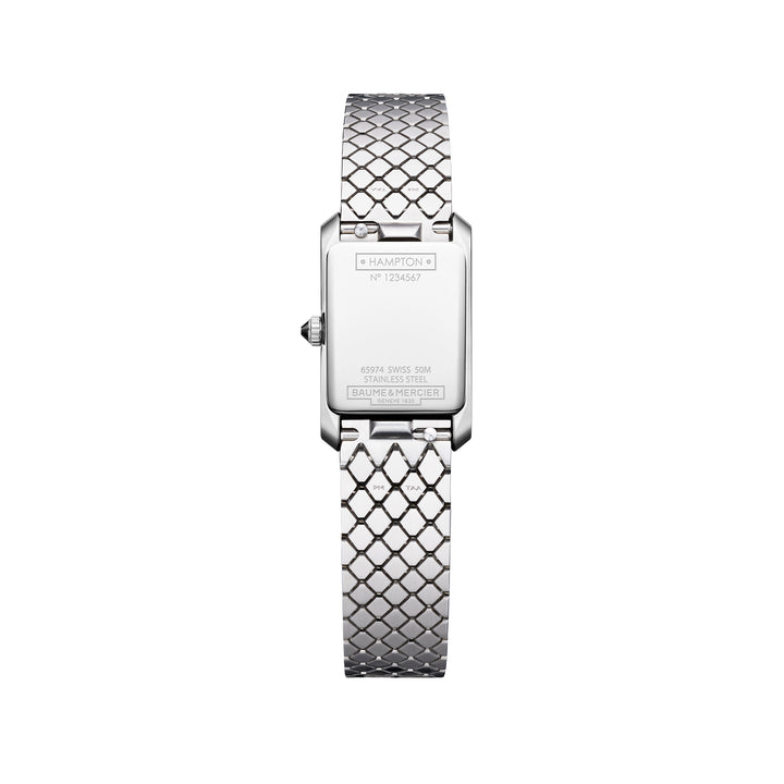 Baume & Mercier Hampton 10862 quartz watch in stainless steel, 28 x 17.75 mm M0A10862