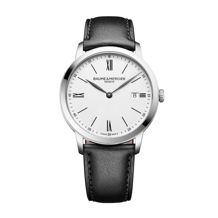 Baume & Mercier Classima 10884 quartz stainless steel watch with leather strap 40 mm M0A10884