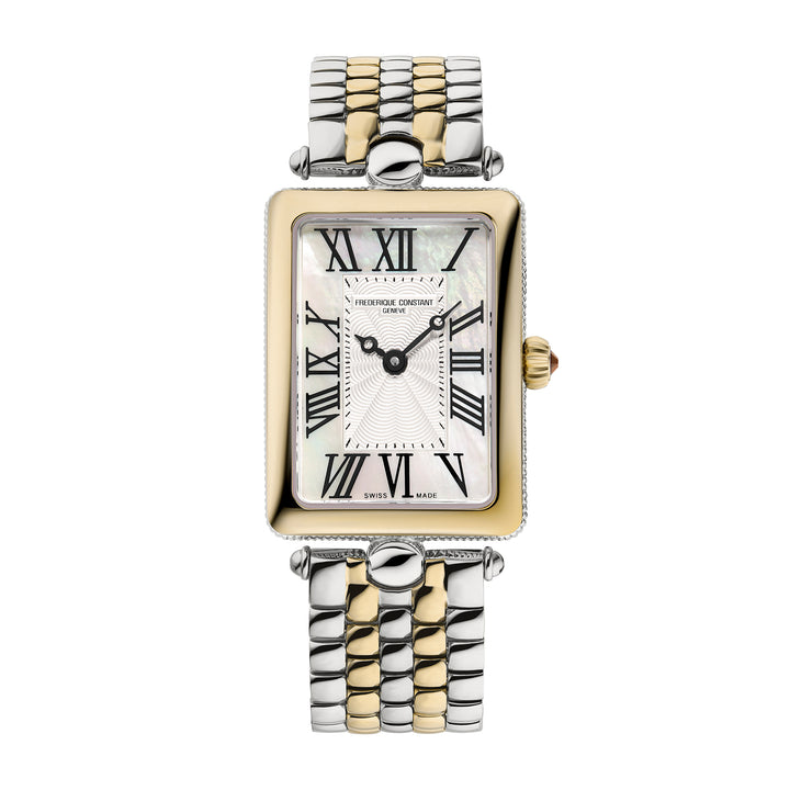 Montre Frederique Constant Classics Art Deco Carrée en acier inoxydable 28 x 20.7 mm FC-200MPW2AC3B