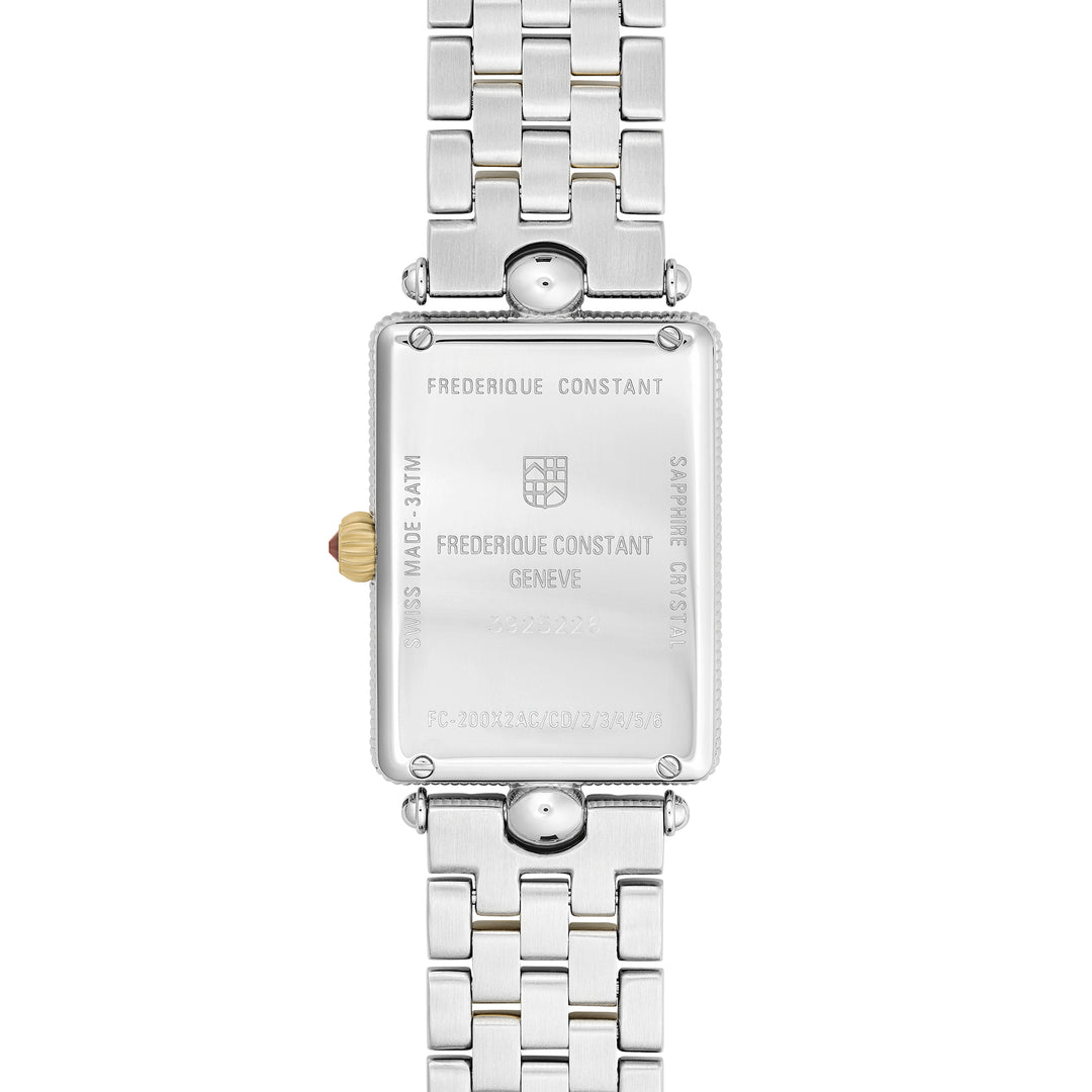 Montre Frederique Constant Classics Art Deco Carrée en acier inoxydable 28 x 20.7 mm FC-200MPW2AC3B