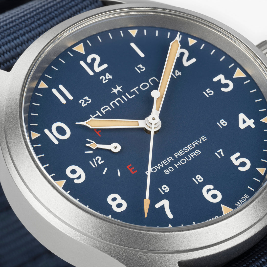 Montre Hamilton Khaki Field mécanique en acier inoxydable bracelet tissu 40mm H69509940