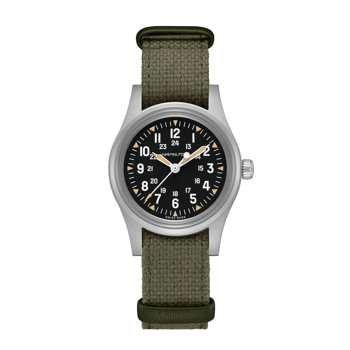 Montre Hamilton Khaki Field mécanique en acier inoxydable bracelet tissu 36mm H69399930