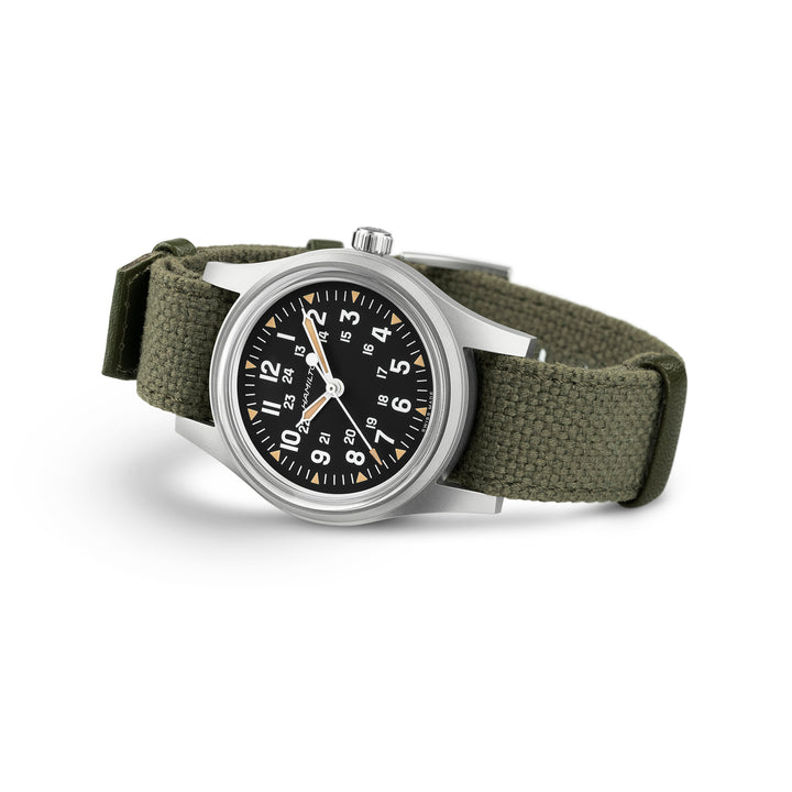 Montre Hamilton Khaki Field mécanique en acier inoxydable bracelet tissu 36mm H69399930