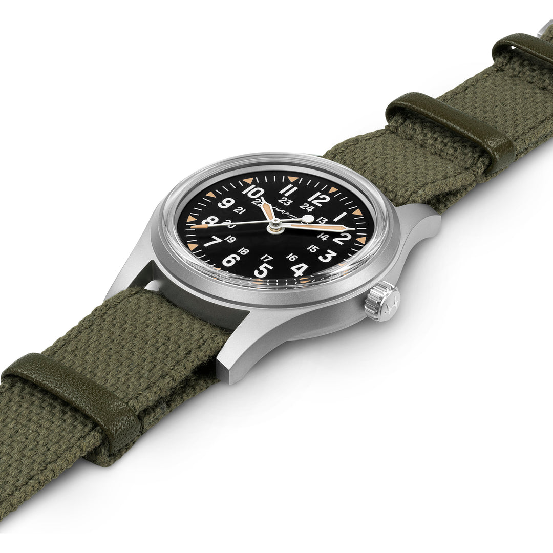 Montre Hamilton Khaki Field mécanique en acier inoxydable bracelet tissu 36mm H69399930