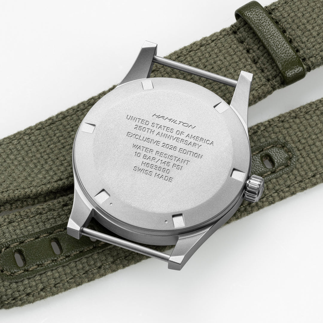 Montre Hamilton Khaki Field mécanique en acier inoxydable bracelet tissu 36mm H69399930