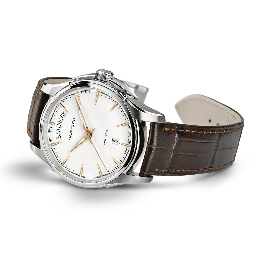 Hamilton Jazzmaster H-40 Automatic watch in stainless steel with leather strap, 40 mm H32505511