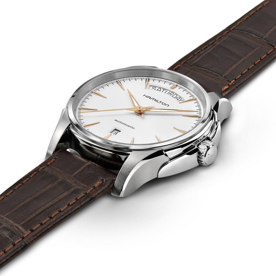 Hamilton Jazzmaster H-40 Automatic watch in stainless steel with leather strap, 40 mm H32505511