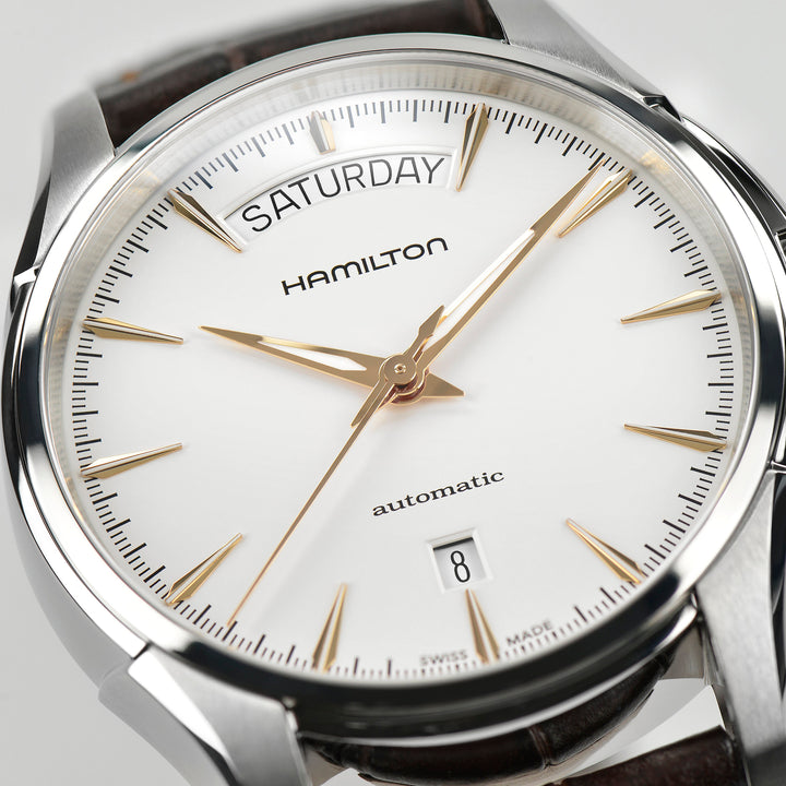 Hamilton Jazzmaster H-40 Automatic watch in stainless steel with leather strap, 40 mm H32505511