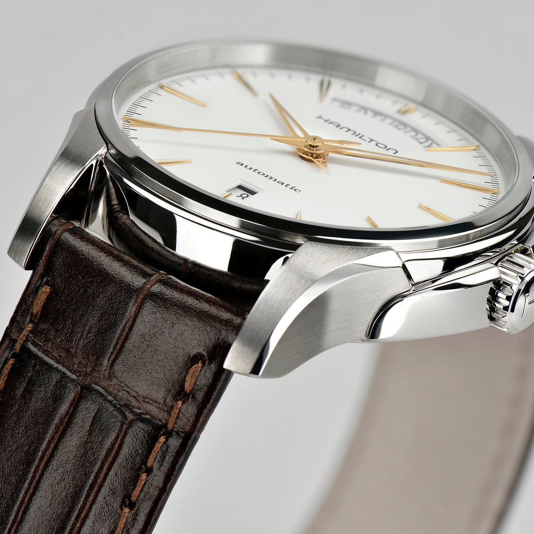 Hamilton Jazzmaster H-40 Automatic watch in stainless steel with leather strap, 40 mm H32505511