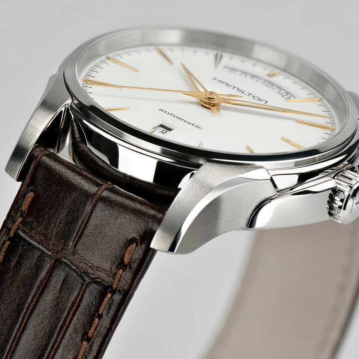 Hamilton Jazzmaster H-40 Automatic watch in stainless steel with leather strap, 40 mm H32505511