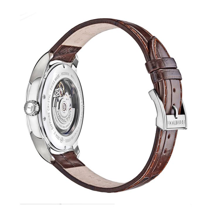 Hamilton Jazzmaster H-40 Automatic watch in stainless steel with leather strap, 40 mm H32505511