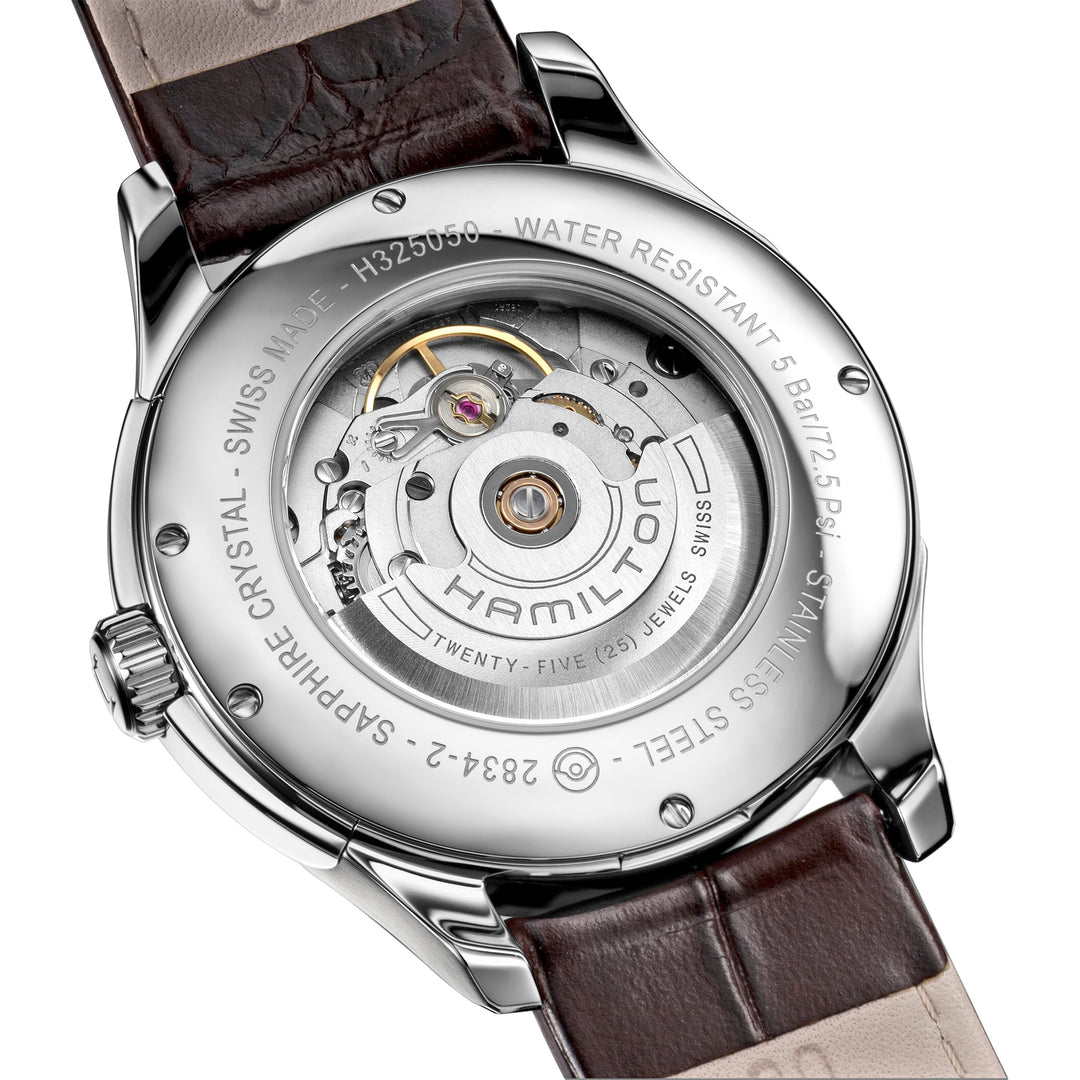 Hamilton Jazzmaster H-40 Automatic watch in stainless steel with leather strap, 40 mm H32505511