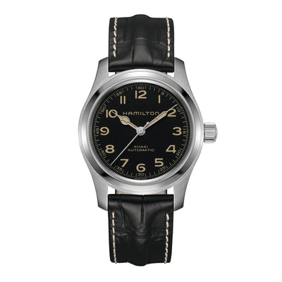 Montre Hamilton Khaki Field Murph automatique en acier inoxydable bracelet cuir 42 mm H70605732