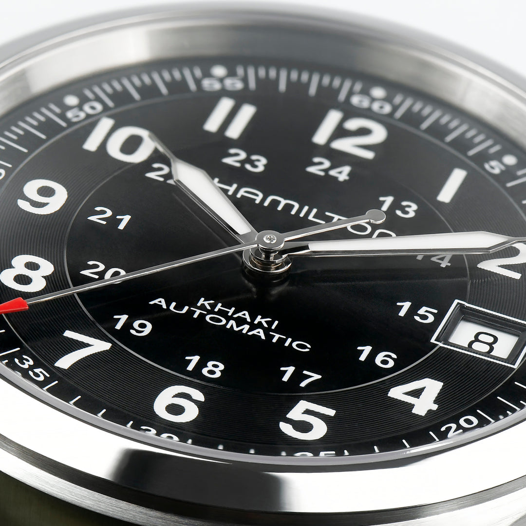 Hamilton Khaki Field Auto Call of Duty automatic stainless steel watch with fabric strap, 38 mm, H70475930