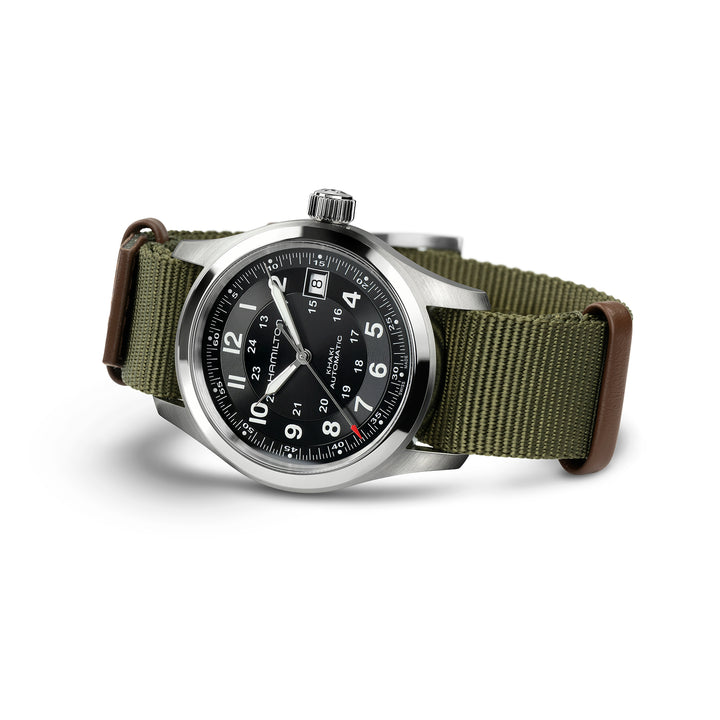 Hamilton Khaki Field Auto Call of Duty automatic stainless steel watch with fabric strap, 38 mm, H70475930