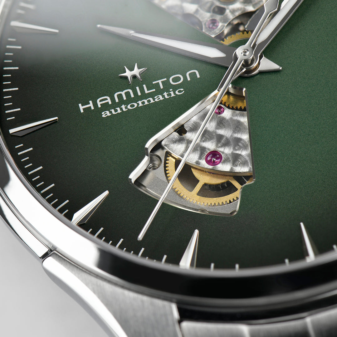 Montre Hamilton Jazzmaster Open Heart Auto automatique en acier inoxydable 40 mm H32675160