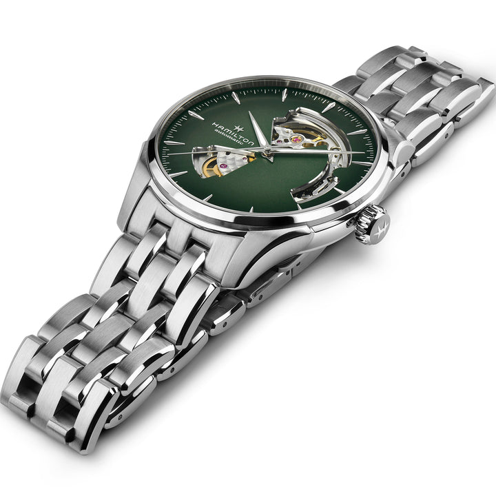 Montre Hamilton Jazzmaster Open Heart Auto automatique en acier inoxydable 40 mm H32675160