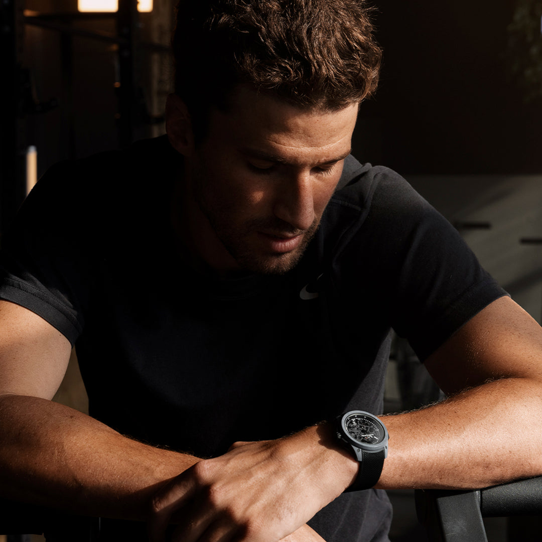 Norqain Wild ONE Skeleton automatic stainless steel watch with rubber strap, 42 mm N3000.07Q42.B18.R01