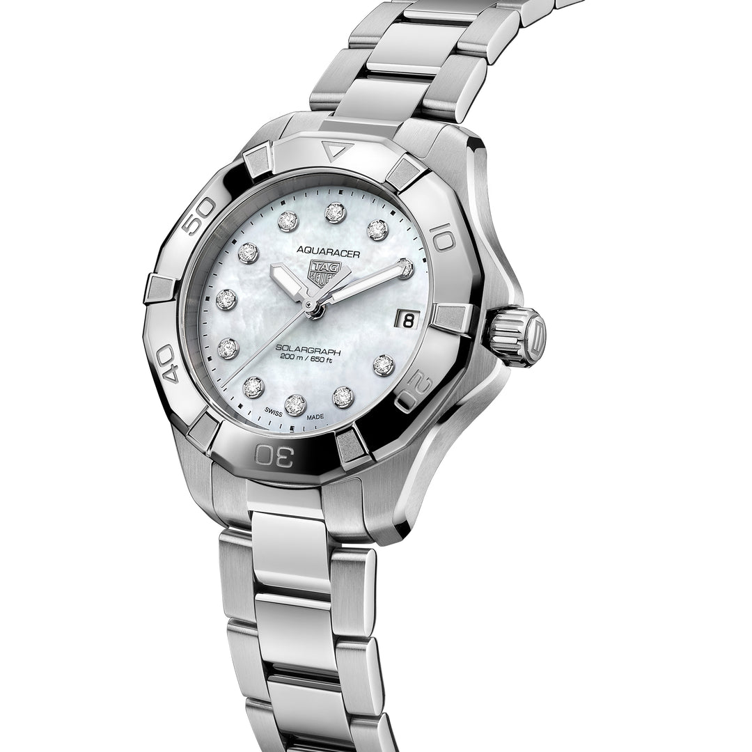 Montre TAG Heuer Aquaracer Professional 200 Solargraph quartz solaire en acier inoxydable 34 mm WBP1313.BA0005