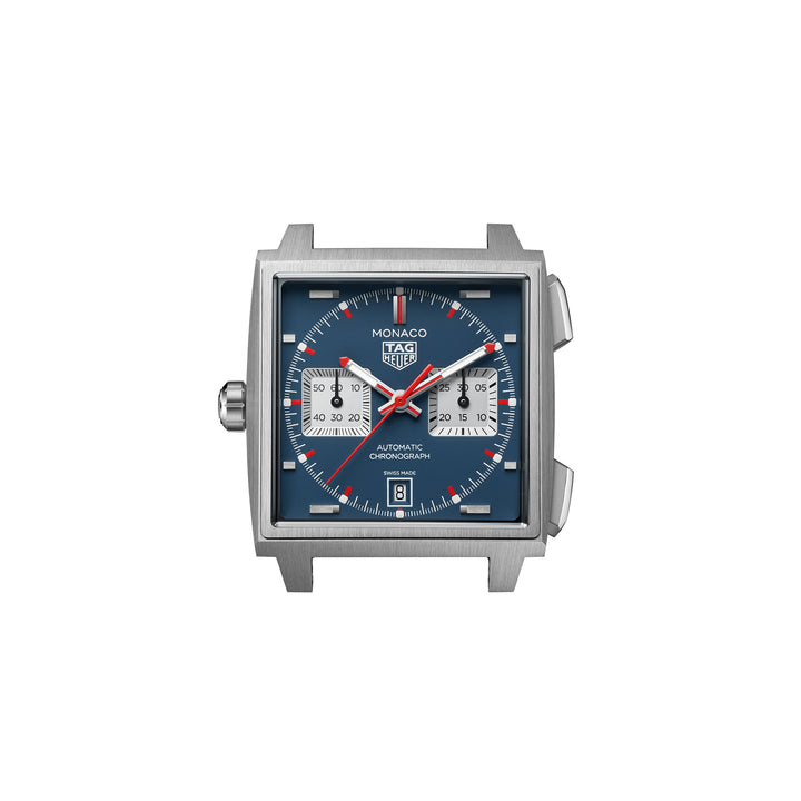 Montre TAG Heuer Monaco Chronograph automatique en titane bracelet cuir 39 mm CDW2181.FC8360