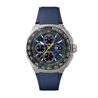 TAG Heuer Formula 1 Chronograph x Oracle Red Bull Racing automatic watch in titanium with a rubber strap, 44 mm CBZ2080.FT8091