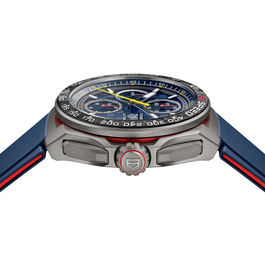 Montre TAG Heuer Formula 1 Chronograph x Oracle Red Bull Racing automatique en titane bracelet caoutchouc 44 mm CBZ2080.FT8091