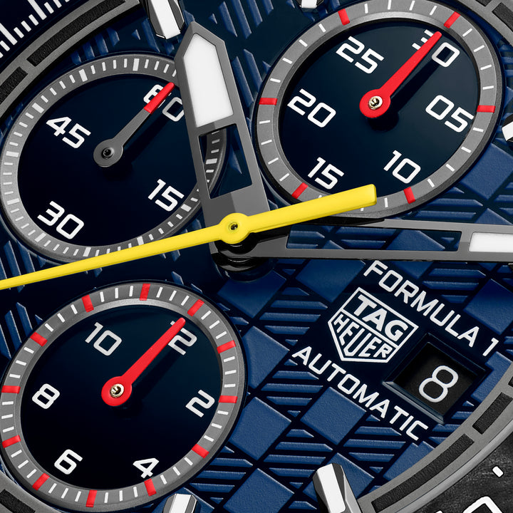 Montre TAG Heuer Formula 1 Chronograph x Oracle Red Bull Racing automatique en titane bracelet caoutchouc 44 mm CBZ2080.FT8091