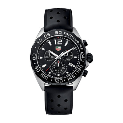 TAG Heuer Formula 1 Chronograph quartz watch in stainless steel with a rubber strap, 43 mm CAZ1010.FT8024