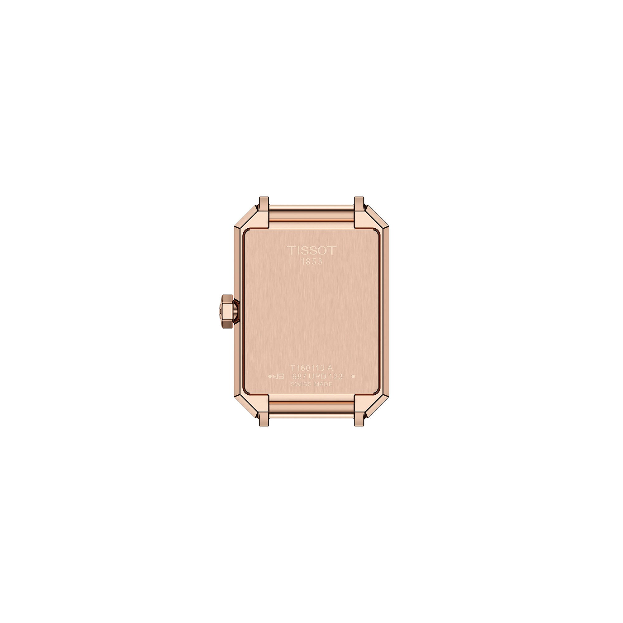 Montre Tissot SRV quartz en acier inoxydable revêtement PVD or rose bracelet cuir 30 mm T160.110.36.113.00