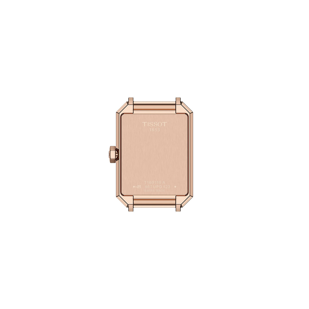 Tissot SRV quartz watch in stainless steel with rose gold PVD coating, leather strap 30 mm T160.110.36.113.00