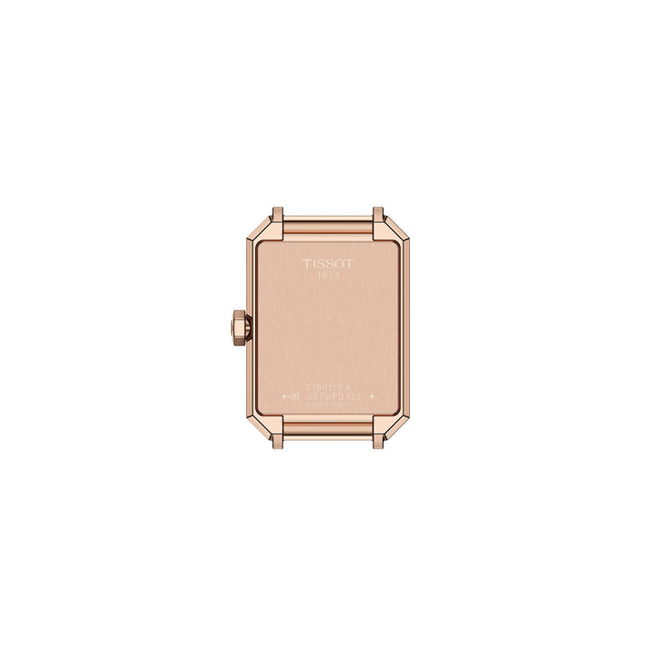 Tissot SRV quartz watch in stainless steel with rose gold PVD coating, leather strap 30 mm T160.110.36.113.00